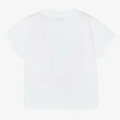White Cotton Milano Logo Baby T-Shirt