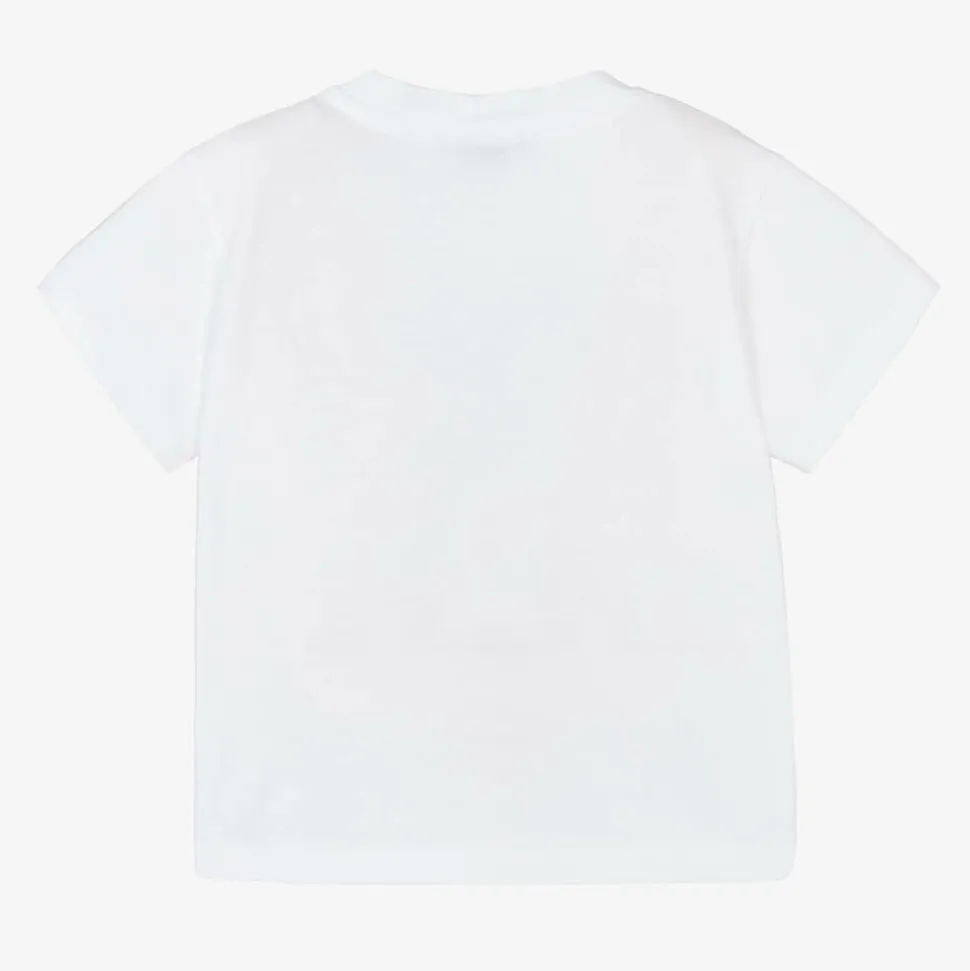 White Cotton Milano Logo Baby T-Shirt