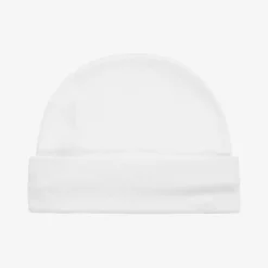 White Cotton Skin To Skin Blanket & Hat Set