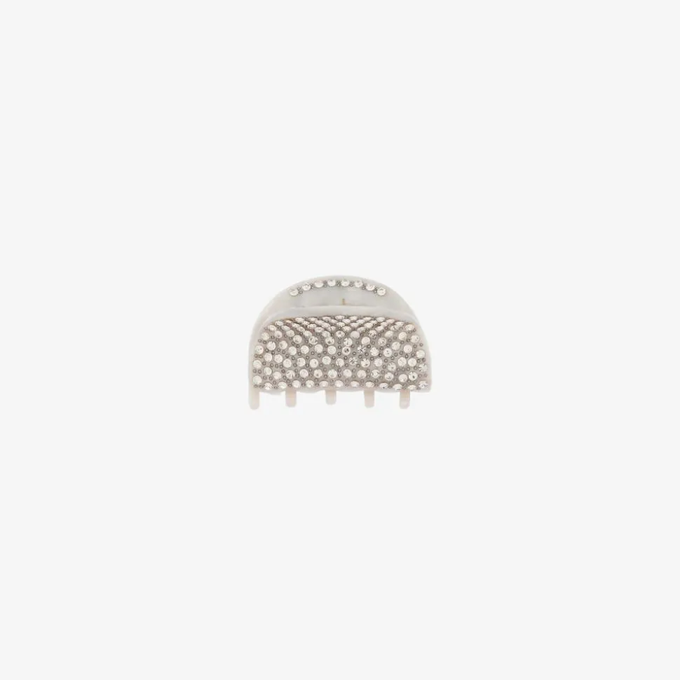 White Diamante Hairclip (5cm)