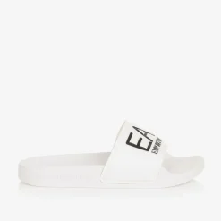 White EA7 Logo Sliders