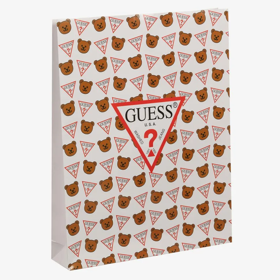 White Embroidered Cotton Bear Babygrow