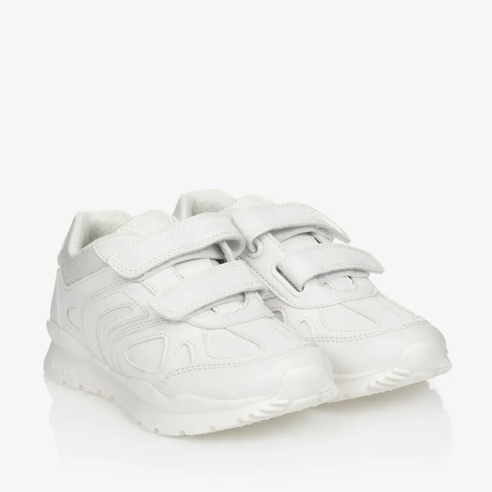 White Faux Leather Trainers
