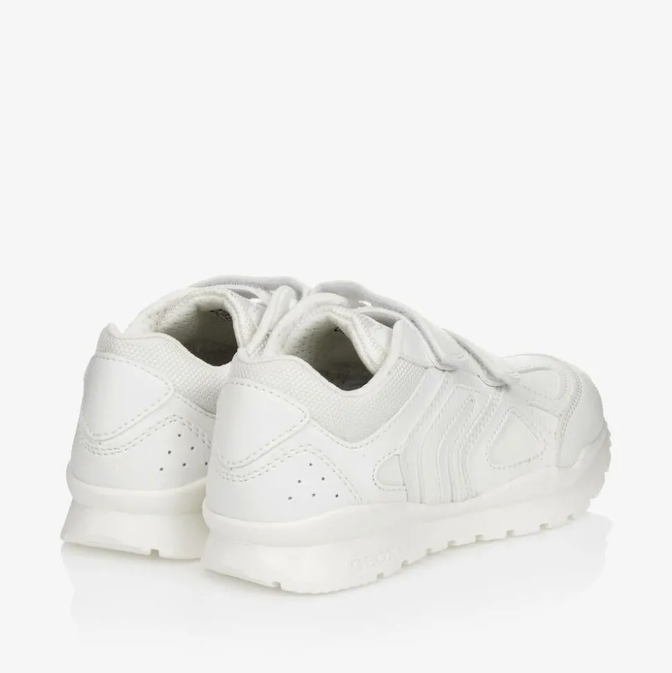 White Faux Leather Trainers