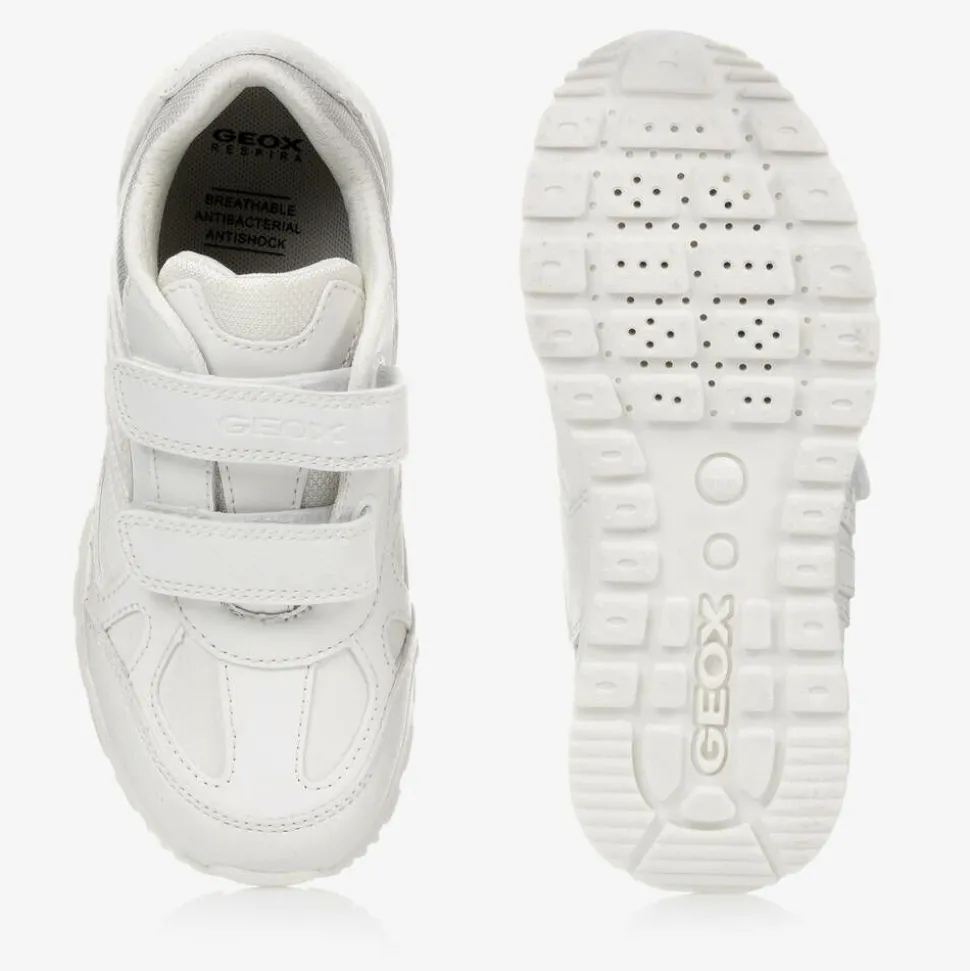 White Faux Leather Trainers