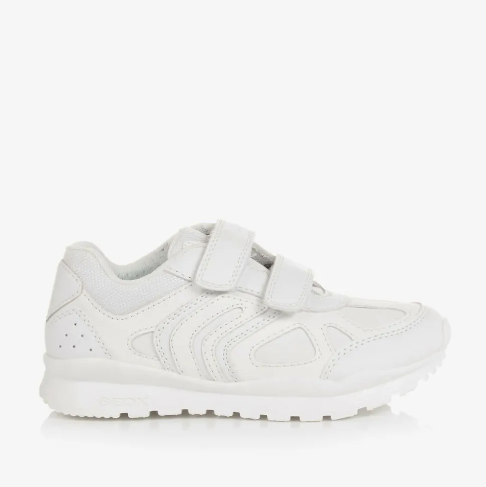 White Faux Leather Trainers