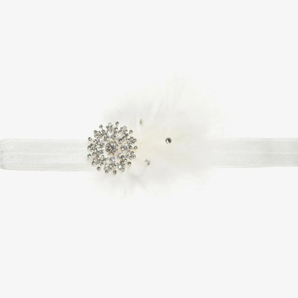 White Feather Headband