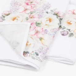 White Floral Muslin Cloths (2 Pack)