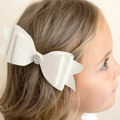 White Glitter Hairclip (14cm)
