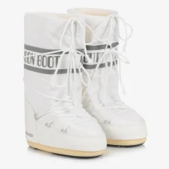 White Icon Nylon Snow Boots