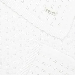 White Knitted Baby Blanket (108cm)