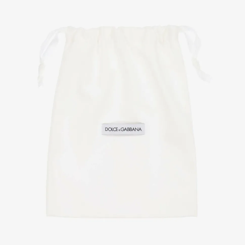 White Leather DG Pre-Walker Trainers