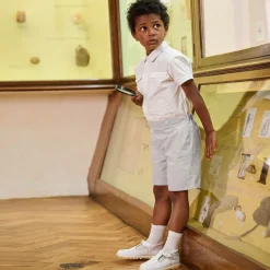 White Leather T-Bar Shoes