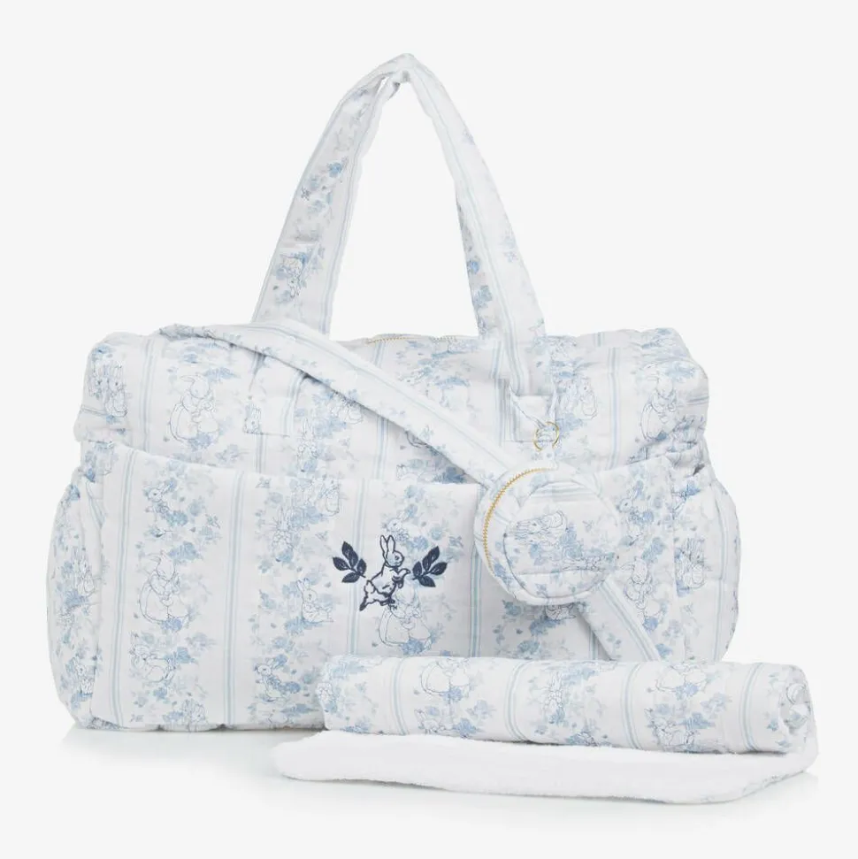 White Linen & Cotton Changing Bag (42cm)