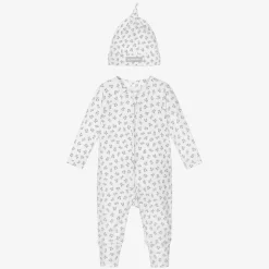 White Mini Bear Babysuit Set