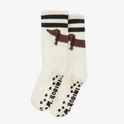 White Organic Cotton Anti-Slip Socks
