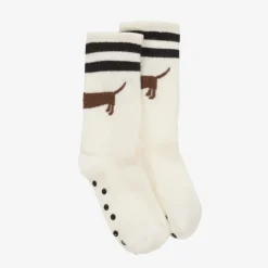 White Organic Cotton Anti-Slip Socks