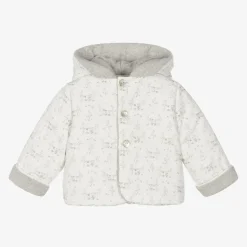 White Padded Cotton Mouse Baby Jacket