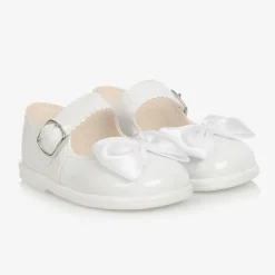 White Patent Bar Shoes