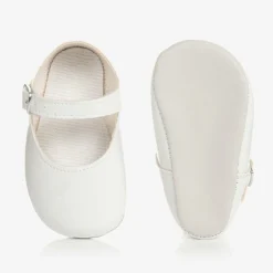 White Patent Pre-Walker Shoes