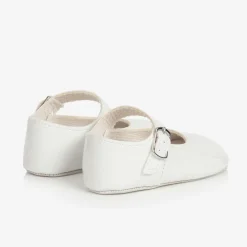 White Patent Pre-Walker Shoes