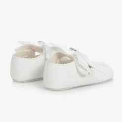 White Patent Pre-Walker Shoes
