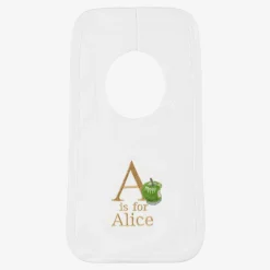 White Personalised 'A' Initial Bib