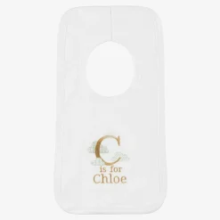 White Personalised 'C' Initial Bib