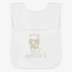 White Personalised 'F' Initial Bib