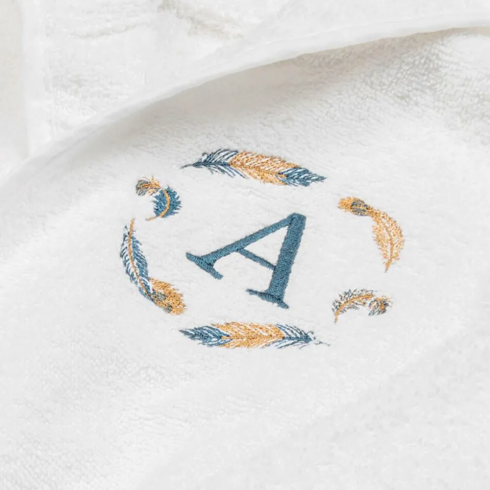 White Personalised Feather Bathrobe