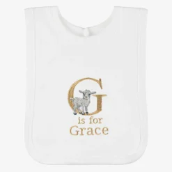 White Personalised 'G' Initial Bib