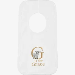 White Personalised 'G' Initial Bib