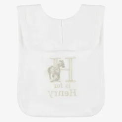 White Personalised 'H' Initial Bib