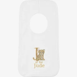 White Personalised 'J' Initial Bib