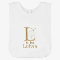 White Personalised 'L' Initial Bib
