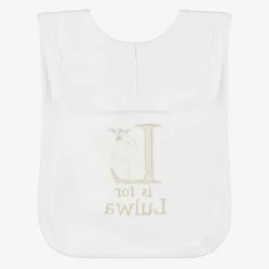 White Personalised 'L' Initial Bib