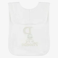 White Personalised 'P' Initial Bib