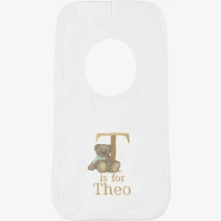 White Personalised 'T' Initial Bib