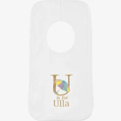 White Personalised 'U' Initial Bib