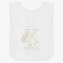 White Personalised 'X' Initial Bib