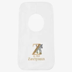 White Personalised 'Z' Initial Bib