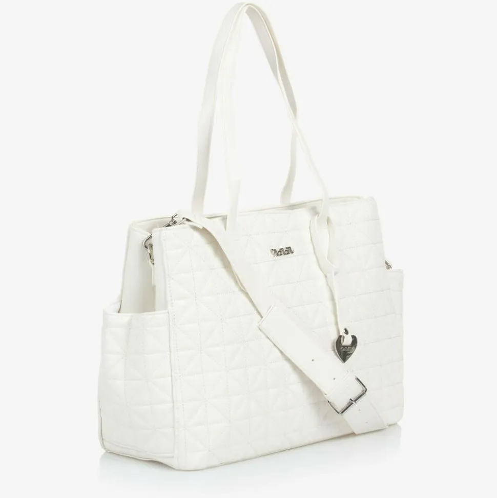 White Quilted Changing Bag (39cm)