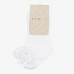 White Ruffle Baby Socks