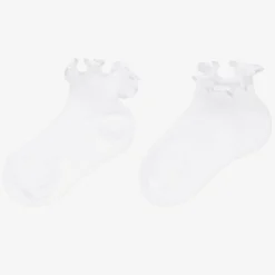 White Ruffle Baby Socks