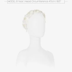 White Satin Flower Hairband