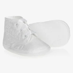 White Silk Pre-Walker Shoes