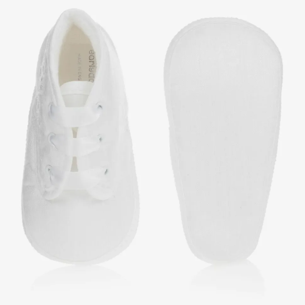White Silk Pre-Walker Shoes