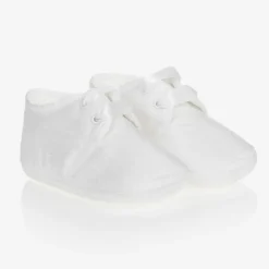 White Silk Pre-Walker Shoes