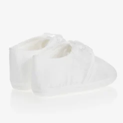 White Silk Pre-Walker Shoes