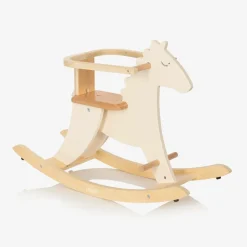 White Wooden Rocking Horse (77cm)